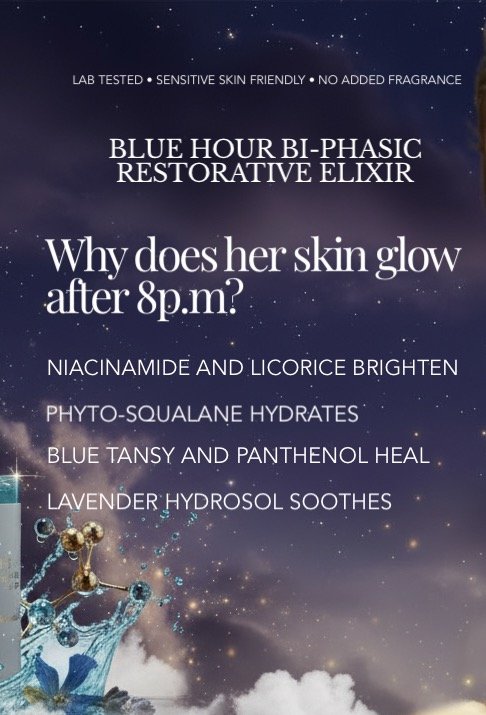 Blue Hour Bi-Phasic Restorative Elixir Face Serum - Image 4